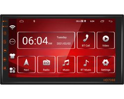 Boscer Autoradio 2Din Universeel - Android 11 - Navigatiesysteem - 7' HD scherm - Achteruitrijcamera