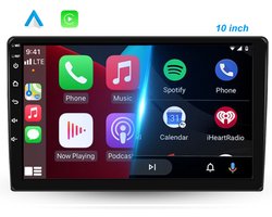 Boscer Autoradio 2Din Universeel - Android 13 - Apple Carplay & Android Auto - 10.1 Inch HD Touchscreen - GPS Navigatiesysteem - 2+64GB - Externe Microfoon & Achteruitrijcamera