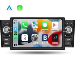 Boscer Autoradio - Geschikt voor Fiat Punto 2005-2009 & Linea 2007-2011 - Apple Carplay & Android Auto - Android 11 - 7 Inch HD Touchscreen - 2+32GB - Navigatiesysteem - Zwart - Achteruitrijcamera