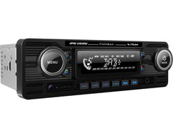 Caliber Autoradio met Bluetooth - DAB - DAB+ - USB, SD, AUX, FM - 1 DIN - Enkel DIN - Retro Oldtimer Look - Handsfree bellen - (RMD120DAB-BT-B)