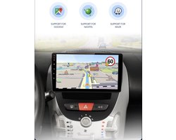 CarPlay 8core geschikt voor Toyota Aygo 2005-2014 Android 10 navigatie en Multimediasysteem bluetooth usb wifi 4+64GB 4G