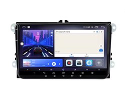 Carplay & Android auto | 4GB & 64GB | geschikt voor Vw volkswagen Golf 5 & 6 Polo Caddy Jetta T5 T6 Touran / Seat Leon Altea / Scoda Fabia | Autoradio met navigatie | RNS