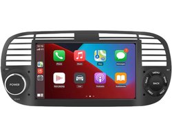 Carplay / android auto radio geschikt voor Fiat 500 2007-2015 - Zwart