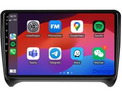 CarPlay autoradio geschikt voor Audi TT | 2006 t/m 2014 | Android 13 | Draadloos Apple CarPlay & Android Auto | 9 inch scherm | 2GB + 32GB | QuadCore processor | Denago DNG-A325 | 2025 model | 2006 2007 2008 2009 2010 2011 2012 2013 2014 | Bluetooth