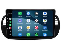 CarPlay autoradio geschikt voor Fiat 500 | 2007 t/m 2015 | Cartronix CTX-7066 | 2007 2008 2009 2010 2011 2012 2013 2014 2015 | 9 inch | Android 15 | Draadloos Apple CarPlay & Android Auto | 2GB + 32GB | Bluetooth & Wifi