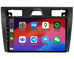 CarPlay autoradio geschikt voor Ford Fiesta | 2006 t/m 2008 | Android 13 | Draadloos Apple CarPlay & Android Auto | 2GB + 32GB | QuadCore processor | Denago DNG-A14 | 2025 model | 2006 2007 2008 | Bluetooth & Wifi