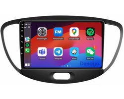 CarPlay autoradio geschikt voor Hyundai i10 | 2008 t/m 2013 | Android 13 | Draadloos Apple CarPlay & Android Auto | 2GB + 32GB | QuadCore processor | Denago DNG-A67 | 2025 model | 2008 2009 2010 2011 2012 2013 | Bluetooth & Wifi