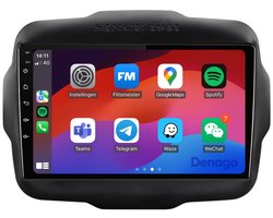 CarPlay autoradio geschikt voor Jeep Renegade (2014 t/m 2023) | 9 inch | Android 13 | Draadloos Apple CarPlay & Android Auto | 2GB + 32GB | QuadCore processor | Denago DNG-A122 | 2025 model | 2014 2015 2016 2017 2018 2019 2020 2021 2022 2023 | Blueto