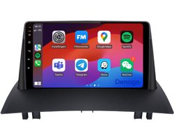 CarPlay autoradio geschikt voor Renault Mégane II (2003 t/m 2008) | 9 inch | Android 13 | Draadloos Apple CarPlay & Android Auto | 2GB + 32GB | QuadCore processor | Denago DNG-A175 | 2025 model | 2003 2004 2005 2006 2007 2008 | Bluetooth & Wifi