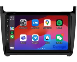 CarPlay autoradio geschikt voor Volkswagen Polo (2009 t/m 2017) | 9 inch | Android 13 | Draadloos Apple CarPlay & Android Auto | 2GB + 32GB | QuadCore processor | Denago DNG-A116 | 2025 model | 2009 2010 2011 2012 2013 2014 2015 2016 2017 | Bluetooth