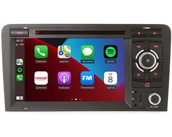 Carplay autoradio voor Audi A3 S3 RS3 | 2004 t/m 2013 | Android 13 | Draadloos Apple Carplay & Android auto | 4GB + 64GB | 8-core | Cartronix | 2025 model | 2004 2005 2006 2007 2008 2009 2010 2011 2012 2013 | Bluetooth & Wifi
