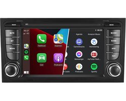 Carplay autoradio voor Audi A4 | S4 | RS4 | 2000 t/m 2009 | Android 13 | Draadloos Apple Carplay & Android Auto | 2GB + 64GB | Denago | 2000 2001 2002 2003 2004 2005 2006 2007 2008 2009 | Bluetooth & Wifi