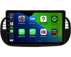 Carplay autoradio voor Fiat 500 Zwart | 2007 t/m 2015 | Android 13 | Draadloos Apple Carplay & Android auto | 2GB + 32GB | 8-Core processor | Davilon | 2025 model | 2007 2008 2009 2010 2011 2012 2013 2014 2015 | Bluetooth & Wifi