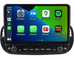 Carplay autoradio voor Fiat 500 zwart | Elegant design | 2007 t/m 2015 | Android 13 | Draadloos Apple Carplay & Android auto | 2GB + 32GB | 8-Core processor | Davilon | 2025 model | 2007 2008 2009 2010 2011 2012 2013 2014 2015 | Bluetooth & Wifi