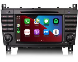 Carplay autoradio voor Mercedes C-Klasse | W203 | CLC W203 | CLK W209 | 2004 t/m 2011 | Android 13 | Draadloos Apple Carplay & Android Auto | 4GB + 64GB | 8-Core processor | Cartronix | 2025 model | Bluetooth & Wifi