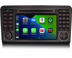 Carplay autoradio voor Mercedes ML W164 GL X164 | 2005 t/m 2012 | Android 14 | Draadloos Apple Carplay & Android Auto | 4GB + 64GB | 8-Core processor | Cartronix | 2025 model | 2005 2006 2007 2008 2009 2010 2011 2012 | Bluetooth & Wifi