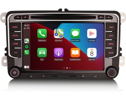 Carplay autoradio voor Volkswagen Polo Passat Caddy Tiguan Golf 5 6 | 2006 t/m 2020 | Android 12 | Draadloos Apple Carplay & Android auto | 4GB + 64GB | 8-Core processor | Cartronix | 2025 model | Bluetooth & Wifi
