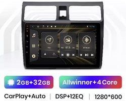 CarPlay geschikt voor Suzuki Swift 2005-2010 Android 14 navigatie en multimediasysteem Bluetooth USB WiFi 2+32GB