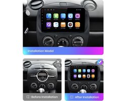 CarPlay Mazda 2 2007-2014 Android 10 8core navigatie en multimediasysteem bluetooth usb wifi DSP 4+64GB 4G