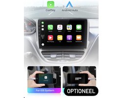 CarPlay Peugeot 2008 2013-2020 Peugeot 208 2012-2020 Android 10 navigatie en multimediasysteem autoradio RDS Bluetooth USB WiFi 2+32GB