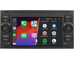 Carplay voor Ford Mondeo S-max Focus Mondeo Galaxy | Zwart | 2003 t/m 2013 | Android 15 | Draadloos Apple Carplay & Android auto | 4GB + 64GB | 4-Core processor | Denago | 2025 model | Bluetooth & Wifi