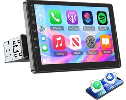 ESSGOO 1Din Autoradio - Apple Carplay & Android Auto (Draadloos) - 9" HD Verstelbaar Scherm - USB, AUX, Bluetooth