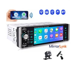 ESSGOO 1Din Autoradio Universeel - 5,1Inch Touchscreen - Apple Carplay & Android Auto (Draadloos) - Bluetooth - Mirrorlink - FM Ontvanger - USB - Achteruitrijcamera - Microfoon