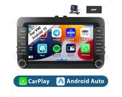 ESSGOO Geschikt voor Volkswagen VW GOLF 5 6 Passat Polo Touran Tiguan - 7 Inch IPS HD Touchscreen - Bluetooth & Wifi RDS - Met DAB - Achteruitrijcamera - 4+64GB - Draadloze Carplay & Android Auto
