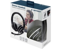 Gembird Gaming Headset - 1x 3,5mm Jack (4-pins) - 1,8 meter - Zwart