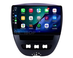 Geschikt voor Citroen C1 (2005 t/m 2014) | 10 inch Android 15.0 CarPlay autoradio | Draadloos CarPlay & Android Auto | 2GB RAM + 32GB | Externe microfoon & Achteruitrijcamera (AHD) | Bluetooth & WiFi | NAVIBOP NB-1001 | Bouwjaar 2005 t/m 2014