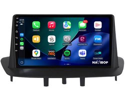 Geschikt voor Renault Megane 3 (2008 t/m 2015) | 4+64GB 8-CORE | 9 inch Android 15.0 CarPlay autoradio | Draadloos CarPlay & Android Auto | Mic, Camera (AHD) & DAB+ | Bluetooth & WiFi | NAVIBOP NB-4503 | Bouwjaar 2008 t/m 2015