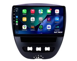 Geschikt voor Toyota Aygo (2005 t/m 2014) | 10 inch Android 15.0 CarPlay autoradio | Draadloos CarPlay & Android Auto | 2GB RAM + 32GB | Externe microfoon & Achteruitrijcamera (AHD) | Bluetooth & WiFi | NAVIBOP NB-1004 | Bouwjaar 2005 t/m 2014