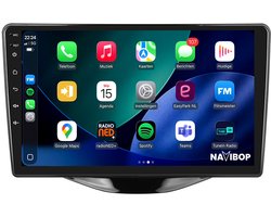 Geschikt voor Toyota Aygo (2014 t/m 2024) | 9 inch Android 15.0 CarPlay autoradio | Draadloos CarPlay & Android Auto | 2GB RAM + 32GB | Externe microfoon & Achteruitrijcamera (AHD) | Bluetooth & WiFi | NAVIBOP NB-1475 | Bouwjaar 2014 t/m 2024