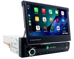 Geschikt voor Universele 1 DIN ( t/m ) | 4+64GB 8-CORE | 9 inch Android 15.0 CarPlay autoradio | Draadloos CarPlay & Android Auto | Externe microfoon & Achteruitrijcamera (AHD) | Bluetooth & WiFi | NAVIBOP NB-4490 | Bouwjaar t/m