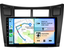 Hexinex Octa-Core autoradio Geschikt voor Toyota Yaris XP90 2005-2012 - Draadloos CarPlay, Android Auto, multimediaspeler, 4GB+64GB