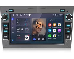 Hexinex Quad-Core autoradio Geschikt voor Opel Astra Corsa Meriva Zafira - Draadloos CarPlay, Android Auto, multimediaspeler, 2GB+64GB, grijs