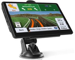 inch auto-GPS, GPS Geschikt voor zware vrachtwagens, automatische navigatie met HD-touchscreen, meertalige spraakbegeleiding, kaarten van het Verenigd Koninkrijk en Europa (2025) geïnstalleerd, gratis levenslange update, Geschikt voor auto's