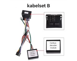 Iso kabelset B met canbus decoder voor Carplay autoradio | Geschikt voor o.a. Alfa Romeo 159, Spider, Brera, Giulietta, Mito | Quadlock kabel stekker connector verloopstekker | 2005 2006 2007 2008 2009 2010 2011 2012 2013 2014 2015 2016 2017 2018