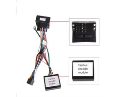 Iso kabelset met canbus decoder voor Carplay en autoradio | Geschikt voor o.a. Citroen C1 C2 C3 en Peugeot 107 206, 207, 308, 208, 2008, 307 | Quadlock kabel stekker connector aansluiting verloopstekker | 2006 2007 2008 2009 2010 2011 2012 2013 2014