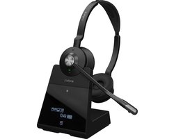 Jabra Engage 75 SE Stereo On Ear headset Bluetooth, DECT, Kabel Stereo Zwart Noise Cancelling Microfoon uitschakelbaar