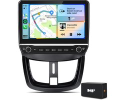Junsun 10.1" Quad-Core autoradio voor Peugeot 207 2006-2015 - Draadloos CarPlay, Android Auto, multimediaspeler, 2GB+64GB