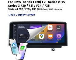 JUNSUN 10,25 inch Android Auto Radio voor BMW Serie 1 F20/F21 Serie 2 F22 Serie 3 F30/F31/F34/F35 Serie 4 F32/F33/F36 (2012-2016) NBT Systeem, Wireless CarPlay, Ondersteuning Originele Functies, Rearview Camera