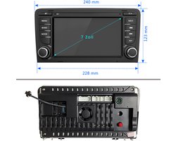 JUNSUN 7 Inch Autoradio met DAB+ geschikt voor Audi A3 8P 2003-2013 Accessoires - Met Achteruitrijcamera, Android 15, Draadloze CarPlay, Android Auto & GPS Navi WIFI Bluetooth SWC USB, 2GB+64GB