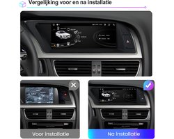 Junsun 8,8 zoll Autoradio Geschikt voor Audi A5 Multimedia 2009-2016 Accessoires, 4GB+64GB, Draadloze CarPlay & Andriod Auto, DAB+, GPS-navigatiesysteem, Bluetooth, Stuurwielbediening, 4G Lte, Octa-core processor