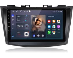 JUNSUN 9" Autoradio Draadloze Android Auto & Draadloze CarPlay Multimediasysteem Geschikt voor Suzuki Swift IV FZ (2010-2016) – Android 15 GPS Navi WIFI BT DAB+ SWC USB RDS 2GB+64GB 4-core Processor