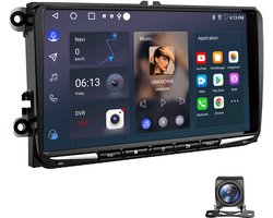 Junsun Andriod 15 Autoradio - Geschikt voor Golf 5 6 Tiguan Crafter Passat Skoda Polo - 4+64 GB - Draadloze CarPlay & Android Auto - Octa-Core & GPS Navi & SWC & Bluetooth & Wifi 4G & Kam