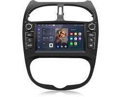 Junsun Andriod 15 Autoradio Geschikt voor Peugeot 206 206CC 206SW (2001-2015), Draadloze CarPlay & Andriod Auto , DAB+, GPS-navigatiesysteem, Bluetooth, WiFi, Stuurwielbediening, 7-inch Touchscreen, 2GB+32GB, DSP, Quad-core processor - Plug & Play