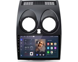 JUNSUN Android 14 Auto Radio voor Nissan Qashqai 1 J10 (2006-2013) | 4GB + 64GB | Inclusief Achteruitrijcamera | WiFi | Wireless Apple CarPlay & Android Auto | Stuurwielbediening | DSP | DAB+ Ready