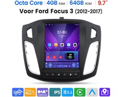 JUNSUN Android 14 Autoradio 9.7 inch Geschikt voor Ford Focus 3 (2012-2017) | 4GB RAM 64GB ROM | Octa Core | Draadloos CarPlay & Android Auto | DSP | 4G LTE | DAB+ Optie