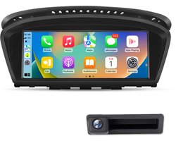 Junsun Android 15 Autoradio Geschikt Voor BMW E60 E61 E90 E91 CCC Accessoires, AHD-achteruitrijcamera, Draadloze CarPlay, DAB+, GPS-Navigatie, Bluetooth, WIFI, 8.8-inch Touchscreen, 1GB+32GB, DSP, USB, AUX, FM, Stuurwielbediening, Quad-core processor